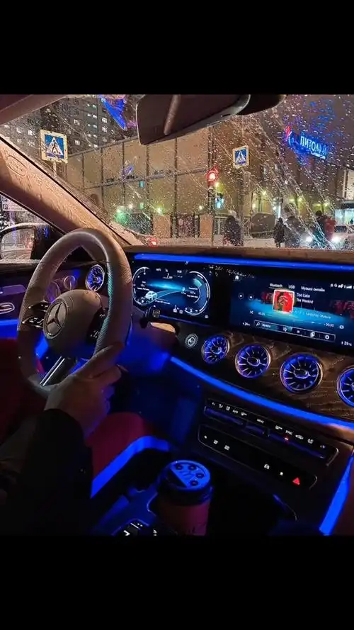 内饰豪华这方面还得看奔驰,氛围灯爱了吗?99