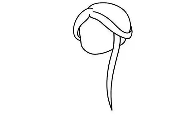 古代女生的头发简笔画