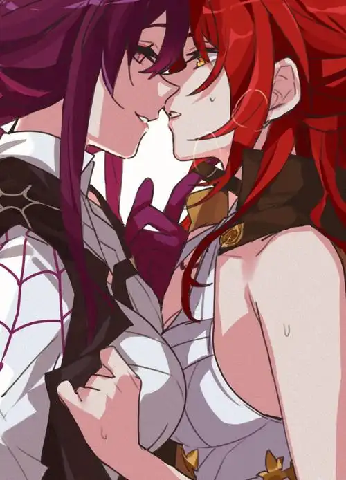 [图画](百合)(cp预警)(星,姬子,卡芙卡乱炖)这是可以抬进博物馆的身姿