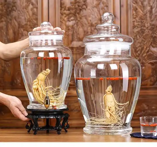 泡酒玻璃瓶带龙头家用密封罐大容量药酒坛子空瓶鹿茸专用酒瓶 15斤单