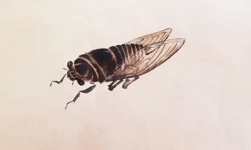 蝉|纯艺术|绘画|有一只小猴 - 原创作品 - 站酷 (zcool)