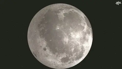 月球全景图,风暴洋位于月球西侧.于春红摄