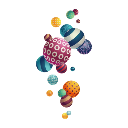 圆形漂浮元素球体节日装饰几何