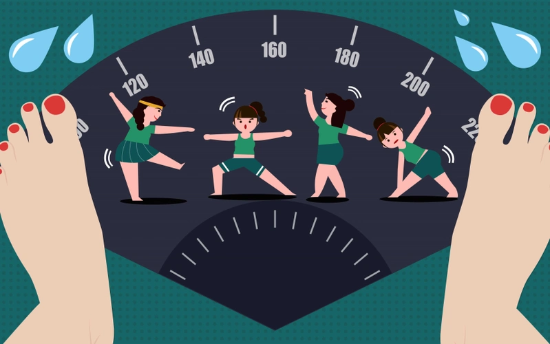 创意卡通减肥瘦身瑜伽海报背景