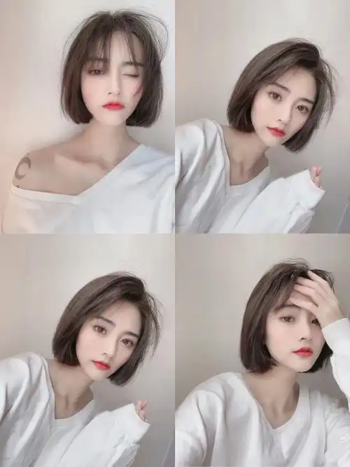 脸型短发 短发女生的最爱减龄短发 少女感十足短发蓬松气垫烫增加发型