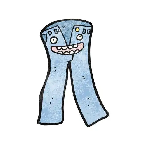 牛仔裤,向量,在白色背景上的卡通牛仔裤