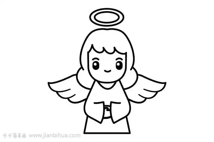 画法图片天使怎么画天使简笔画彩色简笔画的天使小天使简笔画怎么画小