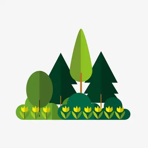 树林手绘创意矢量免抠图png