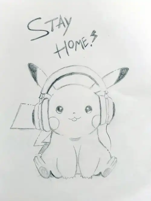 自学画画第9天皮卡丘