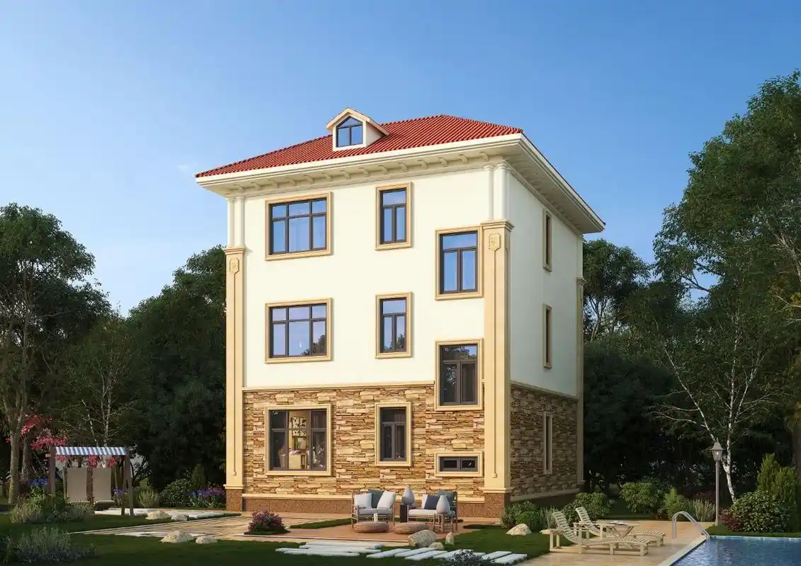 两开间三层别墅,面宽9米深11米,外观很美 92房屋概况 编号: dc0868