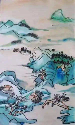 昌盛青少年宫美术部学员作品欣赏——山水画