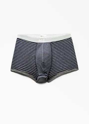 条纹棉质平角裤