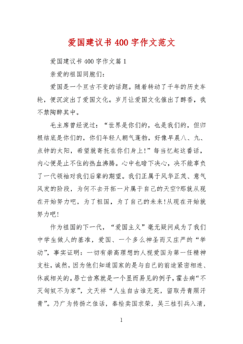 爱国建议书400字作文范文.docx 5页