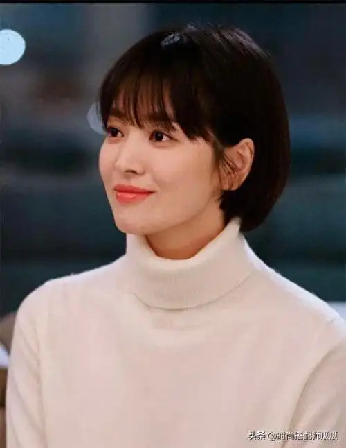 被宋慧乔的齐耳短发惊艳了洋气减龄显脸小适合参考借鉴