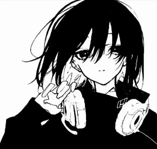 黑白风高冷动漫女生头像