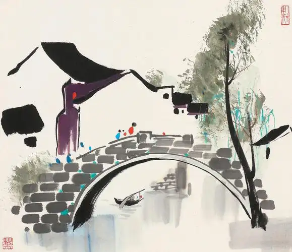 吴冠中笔下的江南水乡画作赏析