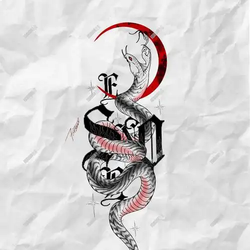 上海纹身##小清新纹身##暗黑哥特纹身##纹身图案##彩色纹身#印花设计