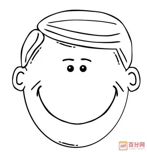 人脸简笔画五官卡通