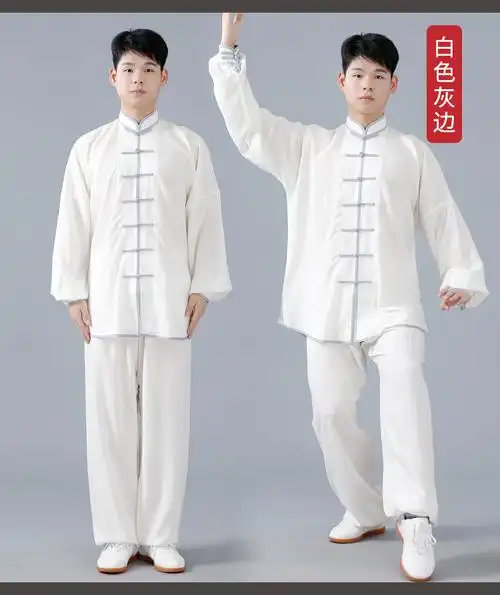 太极服短袖新式棉麻太服男夏天太拳练功服夏季短袖气功衣服装中风套装