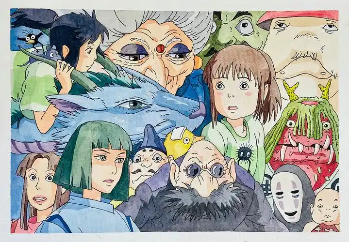 手绘水彩|宫崎骏漫画系列01—《千与千寻》