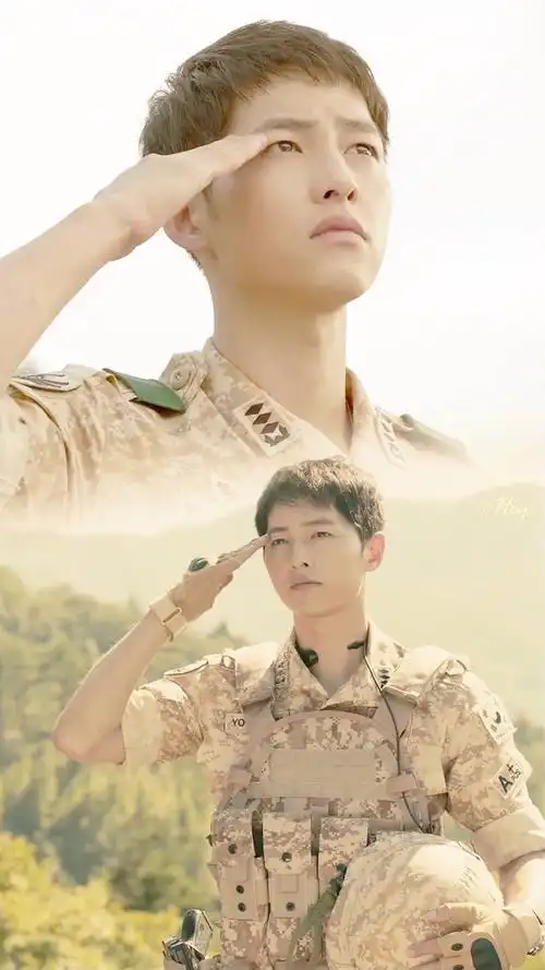 太阳的后裔# #宋仲基# 刘大尉的制服诱惑~ 9p手机壁纸【1080×192】