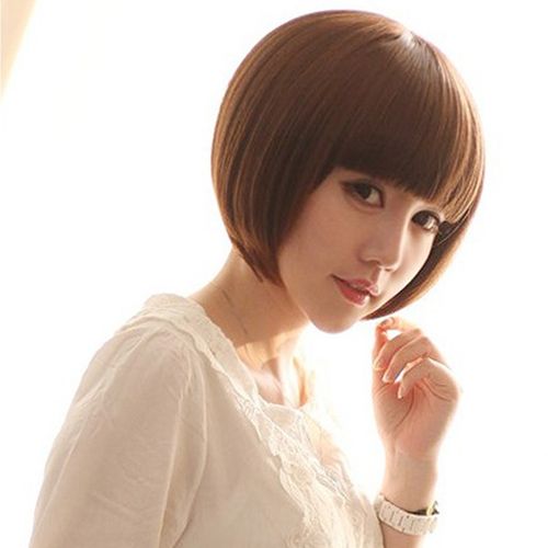 特价假发哑光_假发女士短直发包包头齐刘海沙宣韩版波波头包脸哑光
