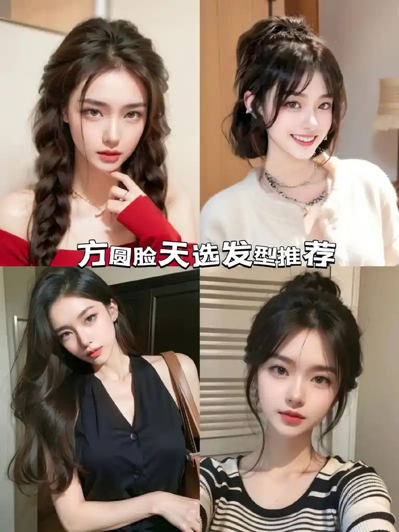 94方圆脸的小仙女们,我来给你们推荐几款超适合的发型哦~78首先