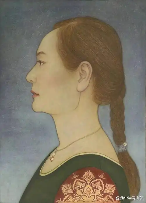 《自画像》代晓蕾45×60cm纸本设色2023李姝娴1997年生于山东枣庄本科