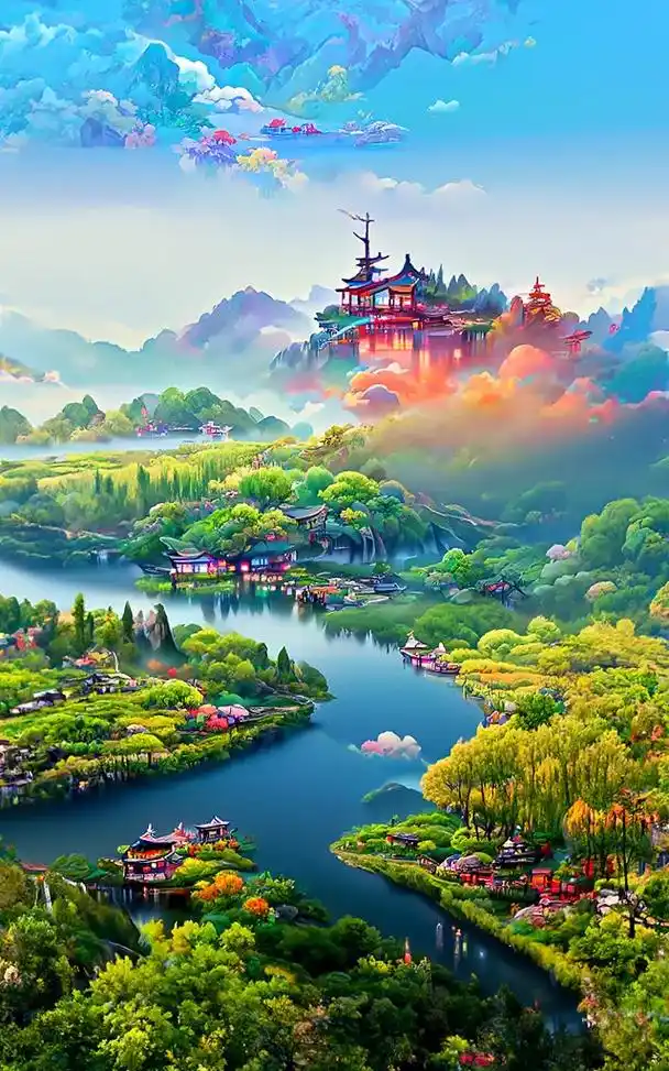 一眼望去都是山水画,让人难以忘却,一切都是美得自然#手机壁纸 - 抖音