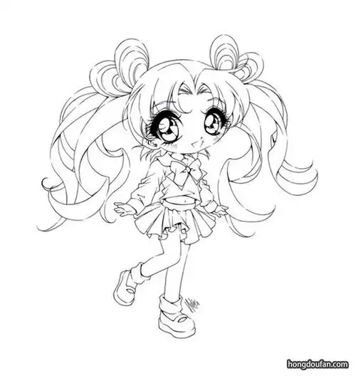 美少女战士月野小兔子公主涂色简笔画大全