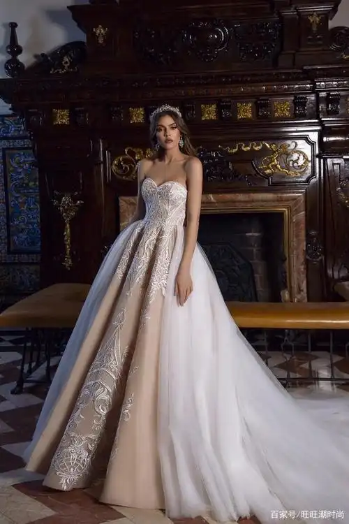 maks mariano高定婚纱礼服,华丽简约蕾丝风格,公主版型仙气四溢