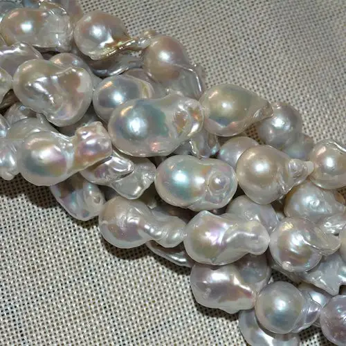 巴洛克异形珍珠天然珍珠项链半成品diy散珠强光炫彩大颗天然色彩