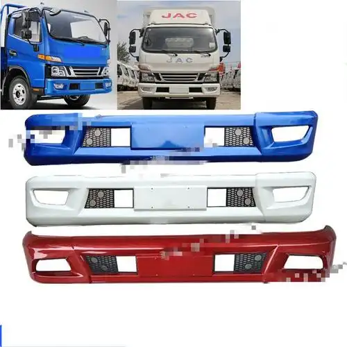 适用于轻卡货车配件新款骏铃v3v5v6h330前保险杠前护杠汉玉白