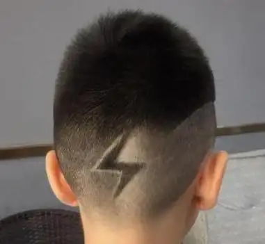 儿童剃头发型图片闪电怎么剃