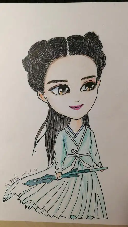 q版丨为画熬夜花千骨