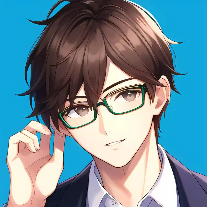 二次元眼镜帅哥.