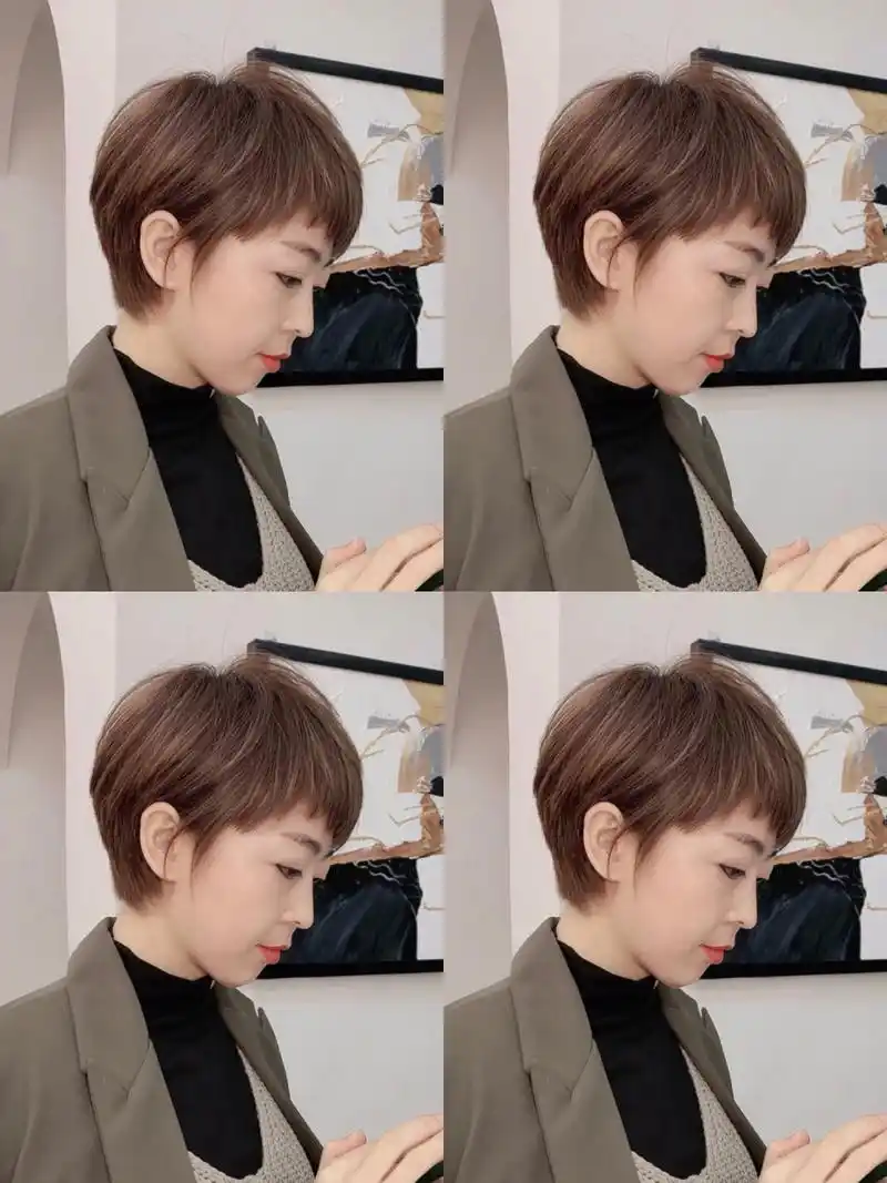 气质与美貌并存成都发型73 2023女生都心动的短发 露耳短发超a短发