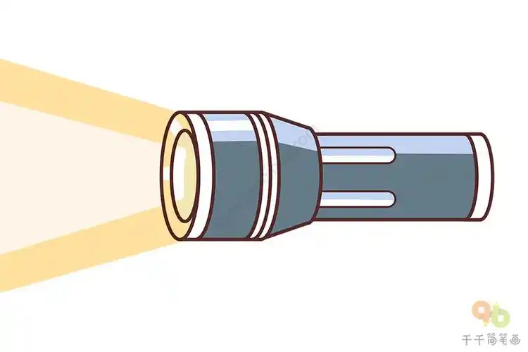 闪亮的手电筒简笔画