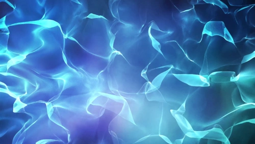 蓝绿光波涟漪梦幻起伏4k无缝循环运动背景视频