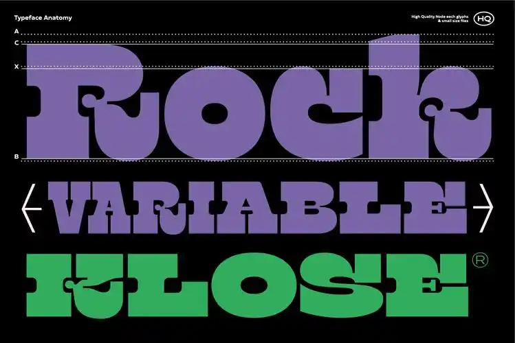 复古粗体徽标海报标题文字设计衬线英文字体素材 klose slab font