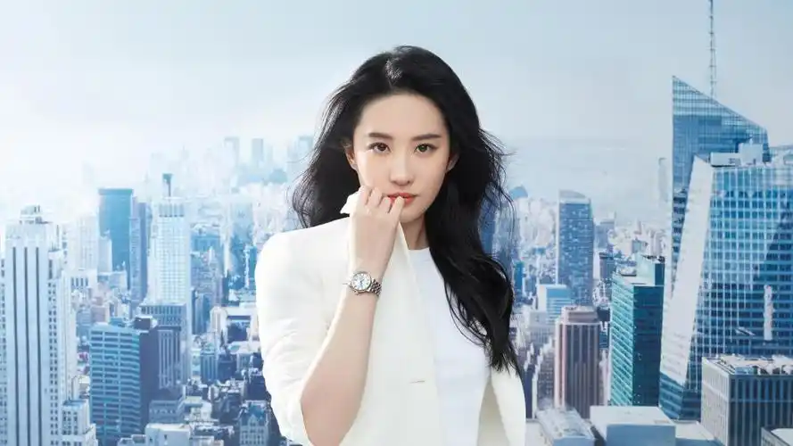 气质女神刘亦菲白色西装优雅迷人写真,高清壁纸图片,大陆明星-回车