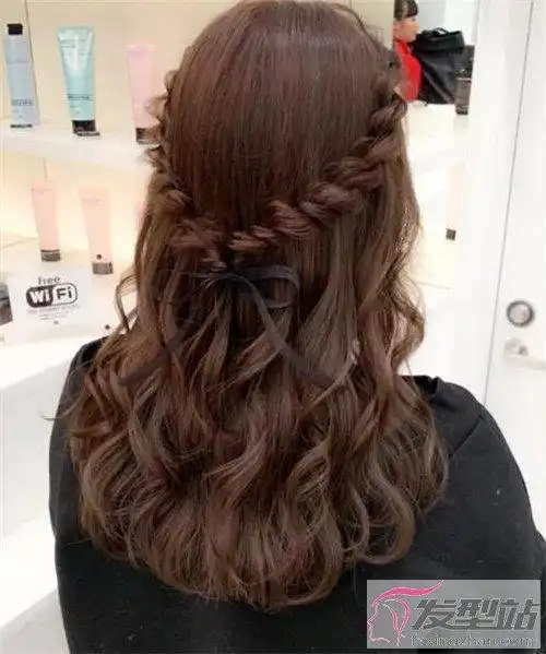 文艺清新公主头 淑女长发半编发_发型站_最新流行发型设计发型图片与