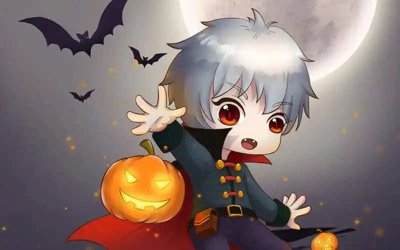 原创一只q版的小鬼,万圣节让它陪着你过吧