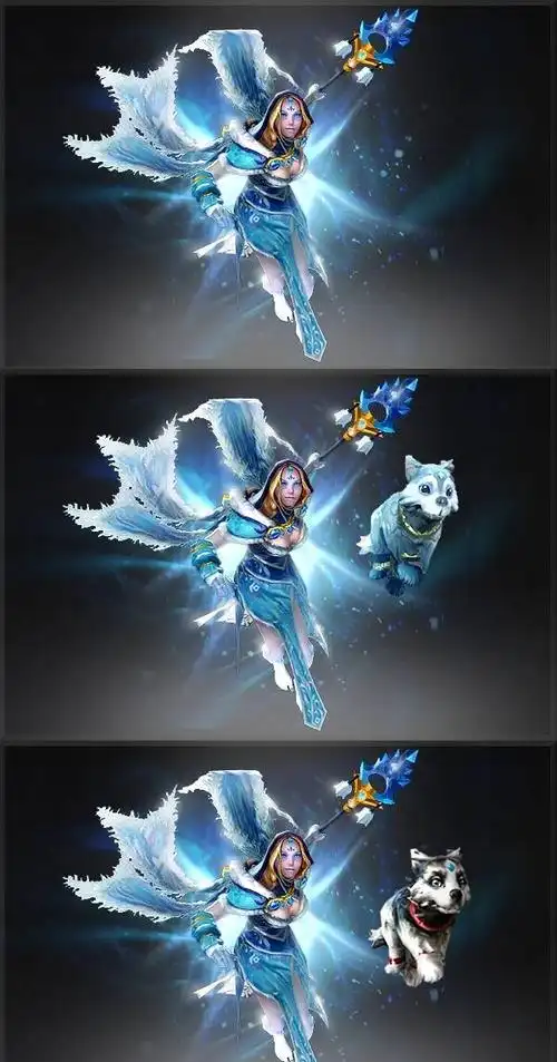 dota2冰女至宝三种形态一览