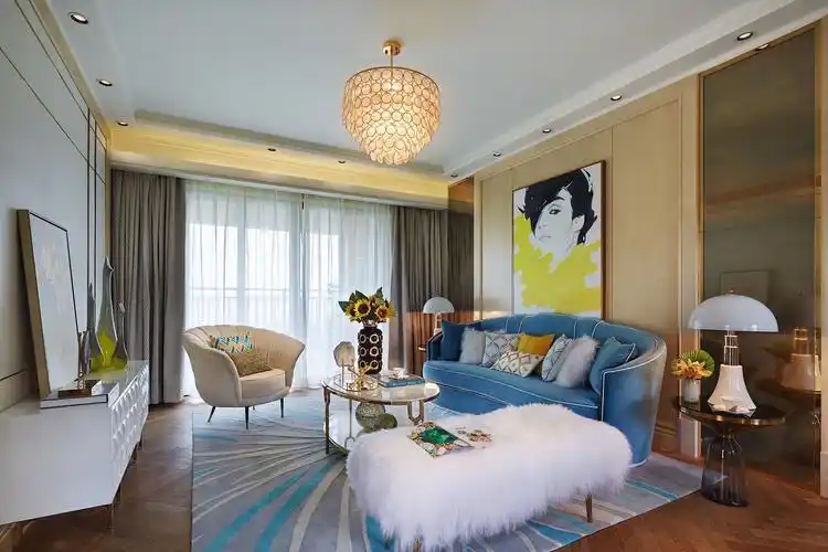 摩登时尚样板间客厅装修效果图