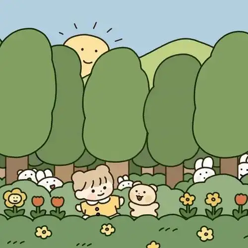 所安:绿色手绘背景图 好好珍惜当_可爱图片_我要个性网