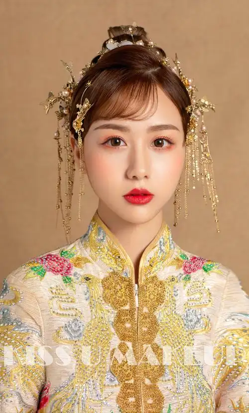 短发中式新娘造型