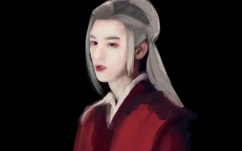 【procreate】红衣白发温客行_哔哩哔哩 (゜-゜)つロ 干杯~-bilibili