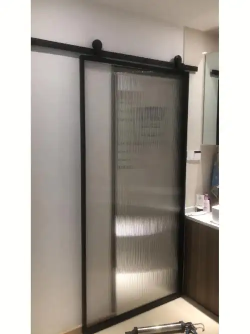 卫生间门强推01极窄超白长虹玻璃谷仓门75