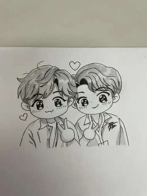 肖战王一博简笔画